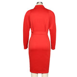 V-Neck Sexy Women'S Long-Sleeved Bag Hip Dress