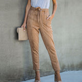 Slim Casual High Waist Pants