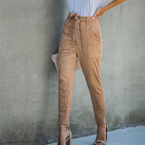 Slim Casual High Waist Pants