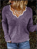 Cute V-Neck Long Sleeve Knitted Sweaters