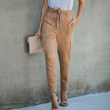 Slim Casual High Waist Pants