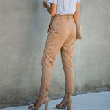 Slim Casual High Waist Pants