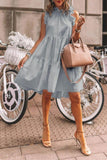 Casual Loose Sleeveless Solid Color Round Neck Dress