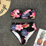 Sexy High Waist Bikini Split Swimsuit Set