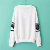 Loose long-sleeved printing sweater