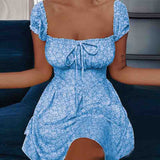 Printed Sweet Short Sleeve Dress