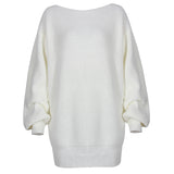 Casual Women'S Off-Shoulder Knitted Sweater Dress