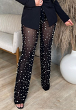 Women'S High Waist Beaded Trousers