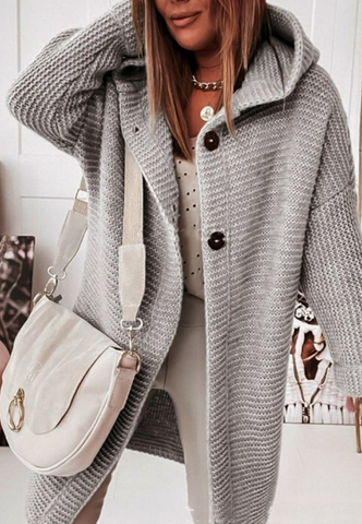 Elegant Long Sleeve Women's Loose Cardigan Sweater