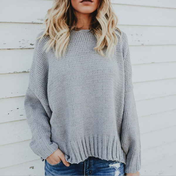Loose Knitting Large Size Halter Sweater – wensoal
