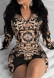 Fashion Women'S Long-Sleeved Tight Dress