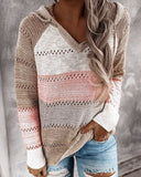 Long Sleeve Solid Knit Hooded Sweater