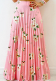 Elegant Fashion Women's Flower Pink Skirt