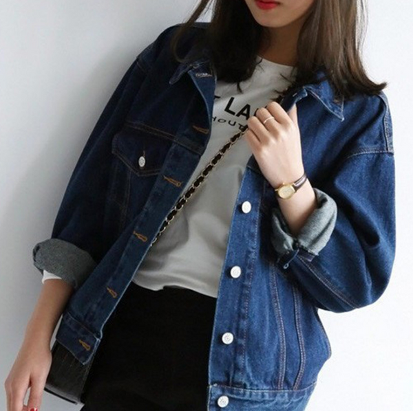 Loose Long-Sleeved Denim Jacket – wensoal