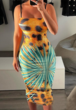 Women'S Leopard Print Sling Printing Sleeveless Dress