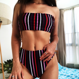 Sexy Striped High Waist Bikini