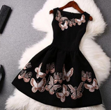 Butterfly Round neck sleeveless Dress