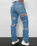 Women'S Blue Ripped Jeans