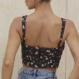 Floral Sling Sexy Backless Slim Top
