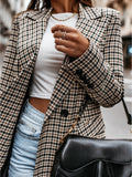 Women'S Plaid Long-Sleeved Temperament Jacket