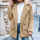 Loose Button Lapel Long Sleeve Cardigan Jacket