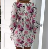 Women's Long Sleeve Sexy Print Dress