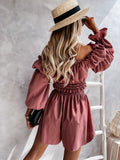 Fashion Temperament Backless One-Shoulder Two-Piece Suit