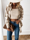 Loose Casual Plaid Long-Sleeved Jacket