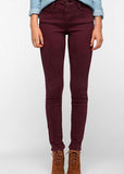 Casual wine red long pants