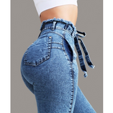 Slim Women'S Stretch High Waist Denim Pants