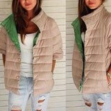 Solid color Fashion spell color cardigan jacket