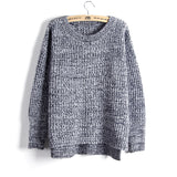 Women'S Loose Round Neck Knitted Sweater