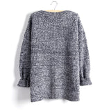 Women'S Loose Round Neck Knitted Sweater