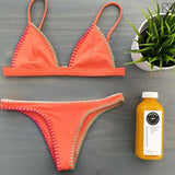 Sexy orange bikini swimsuit