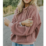 Sexy Round Neck Long Sleeve Loose Long Sleeve Top