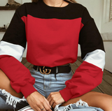 Women'S Loose Long Sleeve Round Neck Sweater