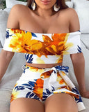 Floral Sexy Shorts Two-piece Set