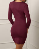 Cross V-Neck Sexy Slim Package Hip Dress