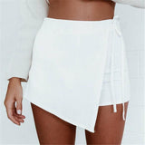 Layered Short Pants with Strap