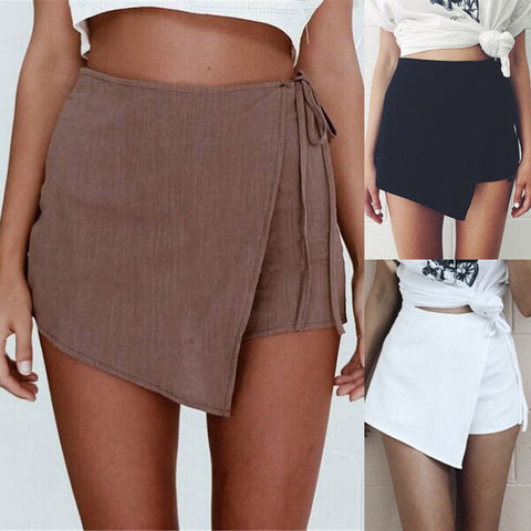 Layered Short Pants with Strap
