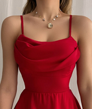 Women'S Sling Slim Sleeveless Red Jumpsuit