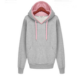 Winter All-match Solid Hooded Pullover Women's Hoodie