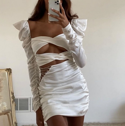 Long Sleeve Retro Sexy Fashion Slim Dress