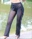 Design elastic black pants