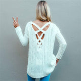 Loose knit long sleeved sweater