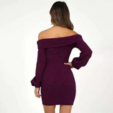Women'S Sexy Long Sleeves Backless Dress