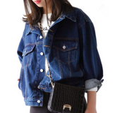 Loose Long-Sleeved Denim Jacket