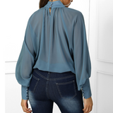Women'S Bat Sleeve Loose Chiffon Shirt Top