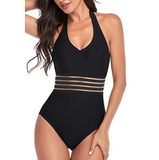 Backless Sexy Solid Color One-Piece Swimsuit