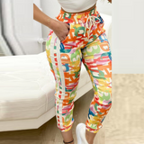 Fashion Letters Printed Pants